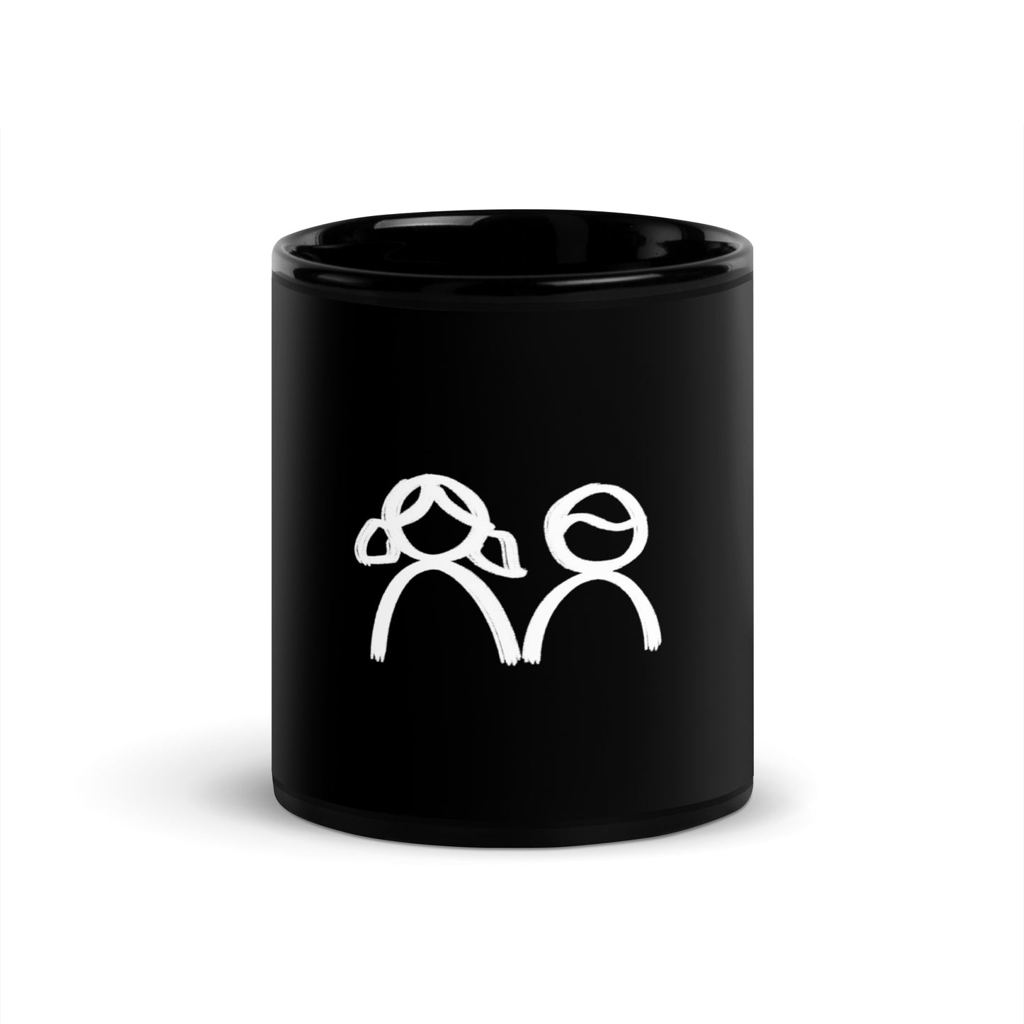 Children black Glossy Mug