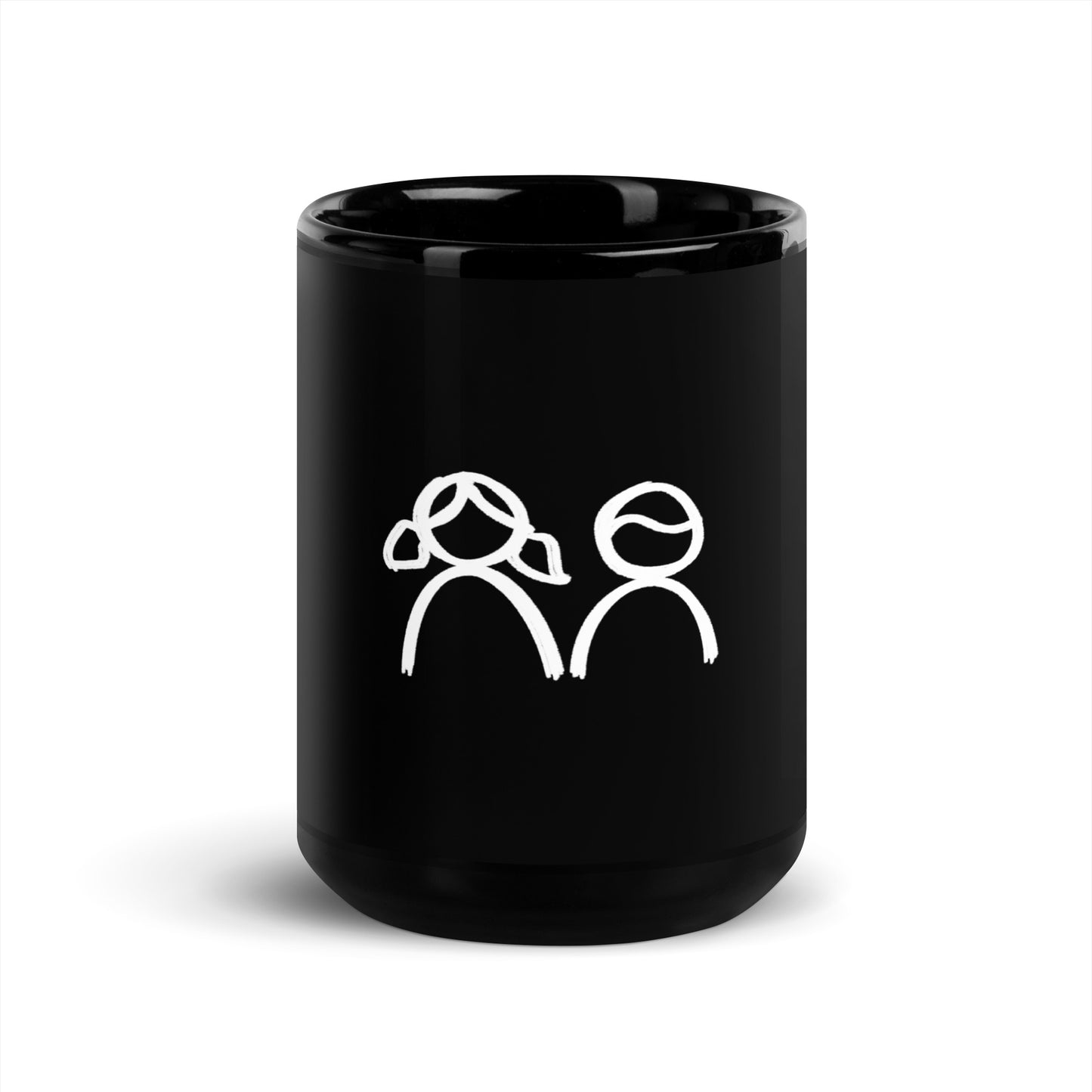 Children black Glossy Mug