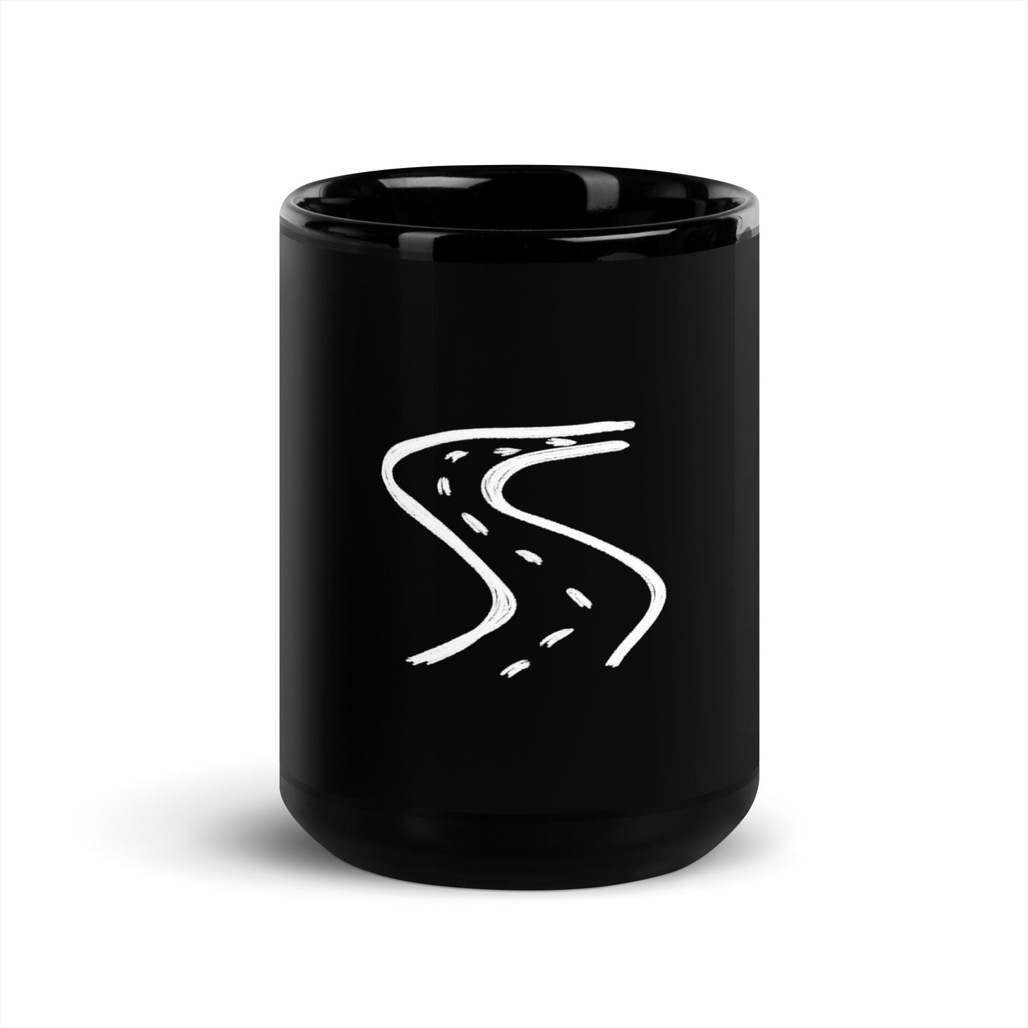 Delayed gratification black Glossy Mug