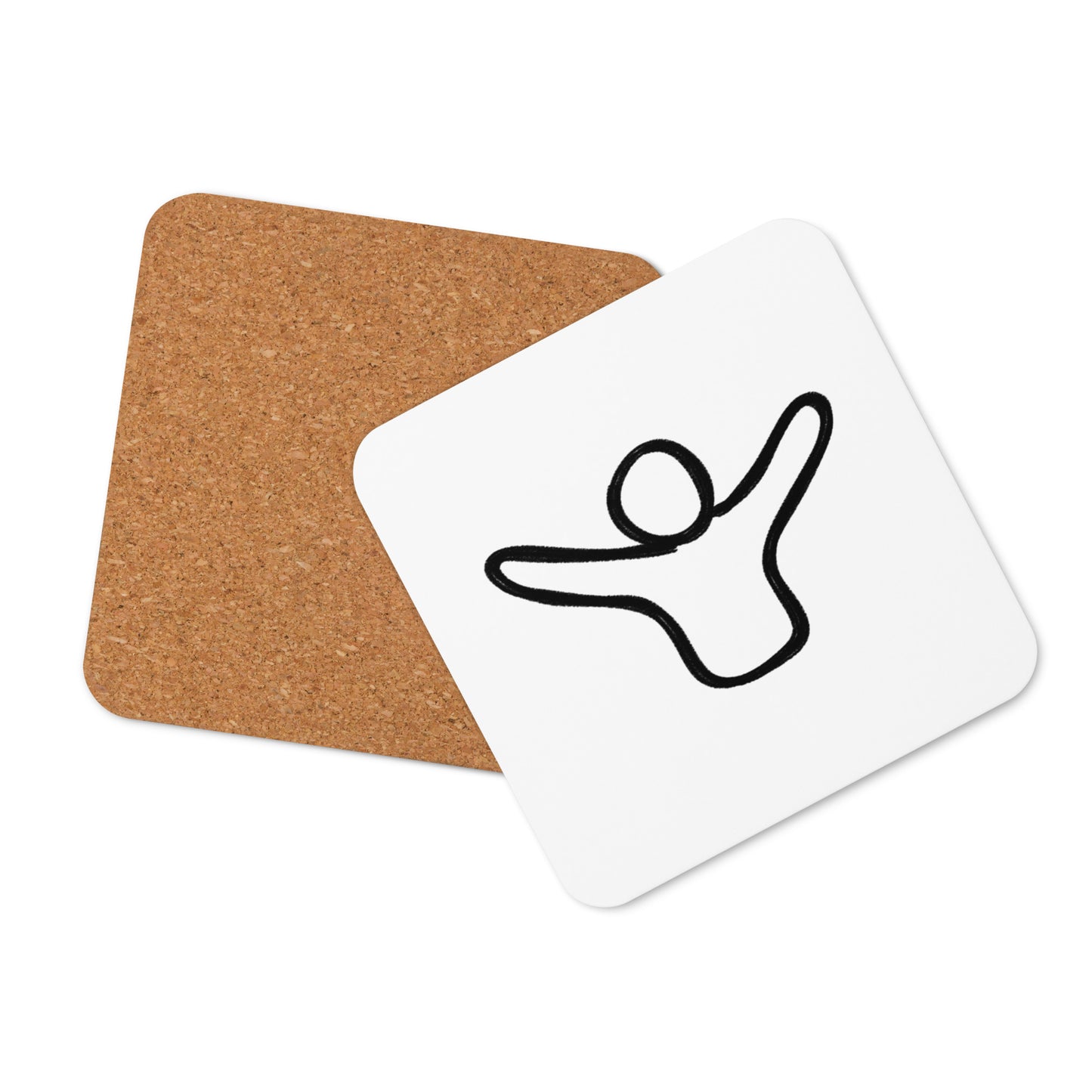 Acceptance cork-back coaster