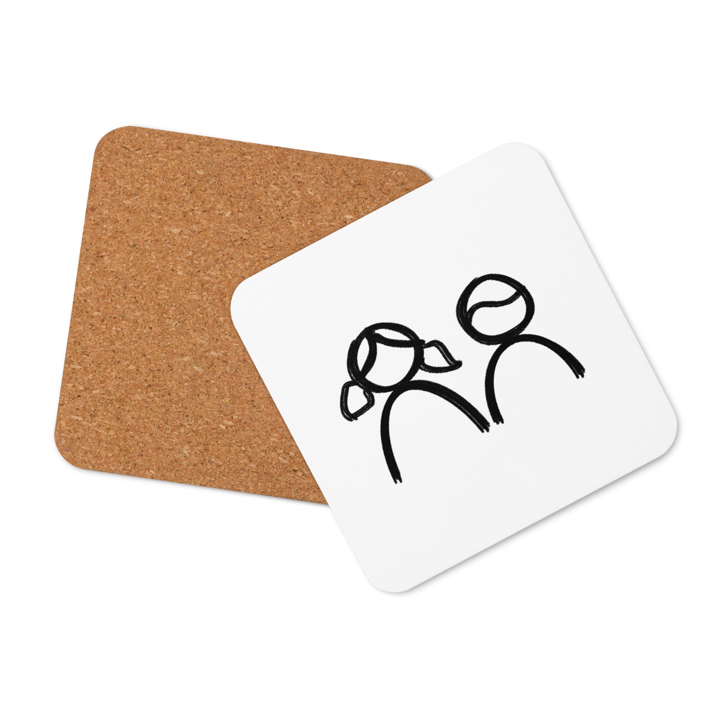 Children cork-back coaster