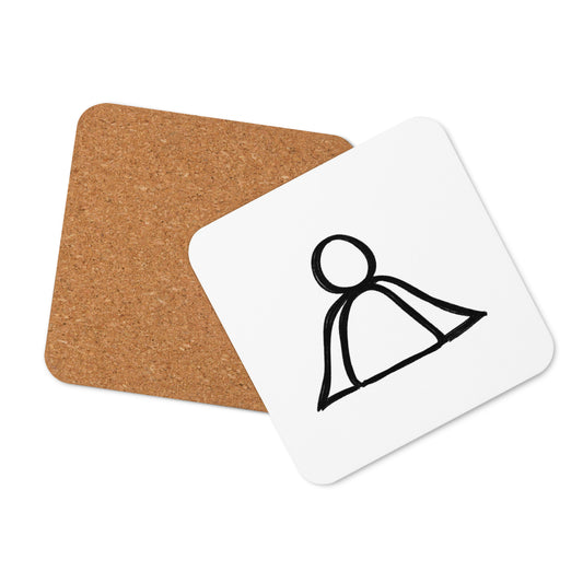 Confidence cork-back coaster