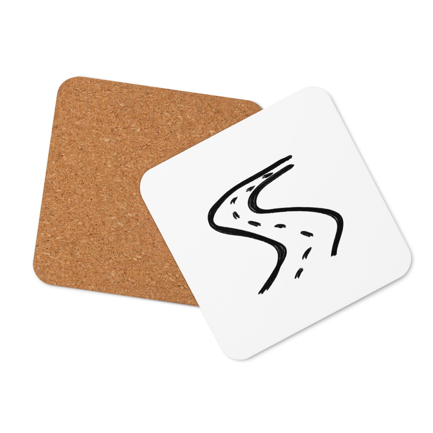 Delayed gratification cork-back coaster