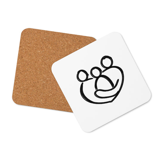 Family cork-back coaster