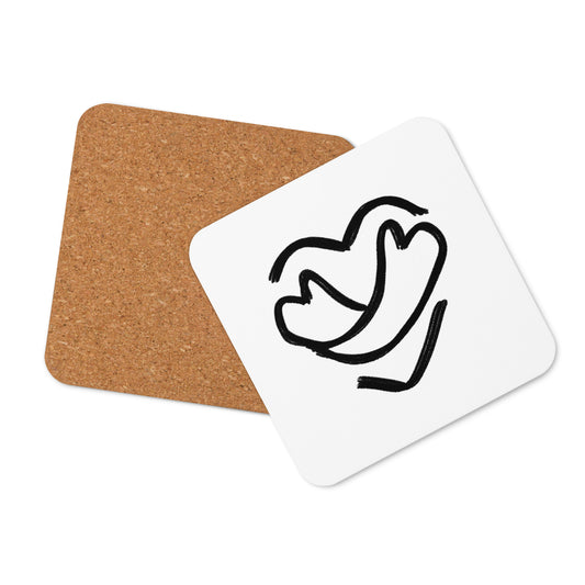 Gratitude cork-back coaster