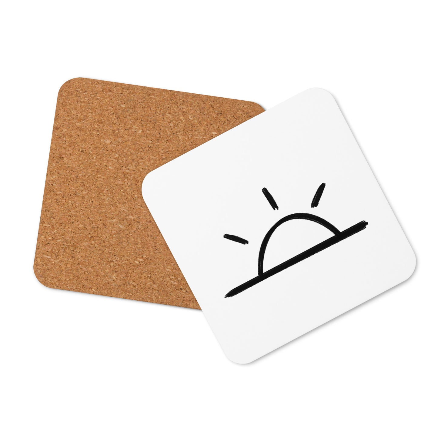 Optimism cork-back coaster