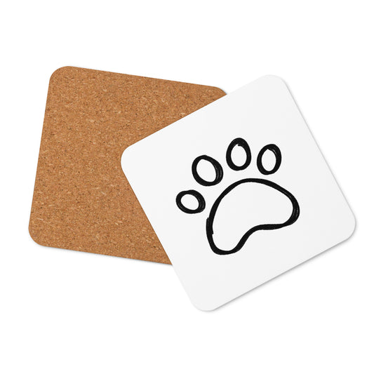 Pets cork-back coaster