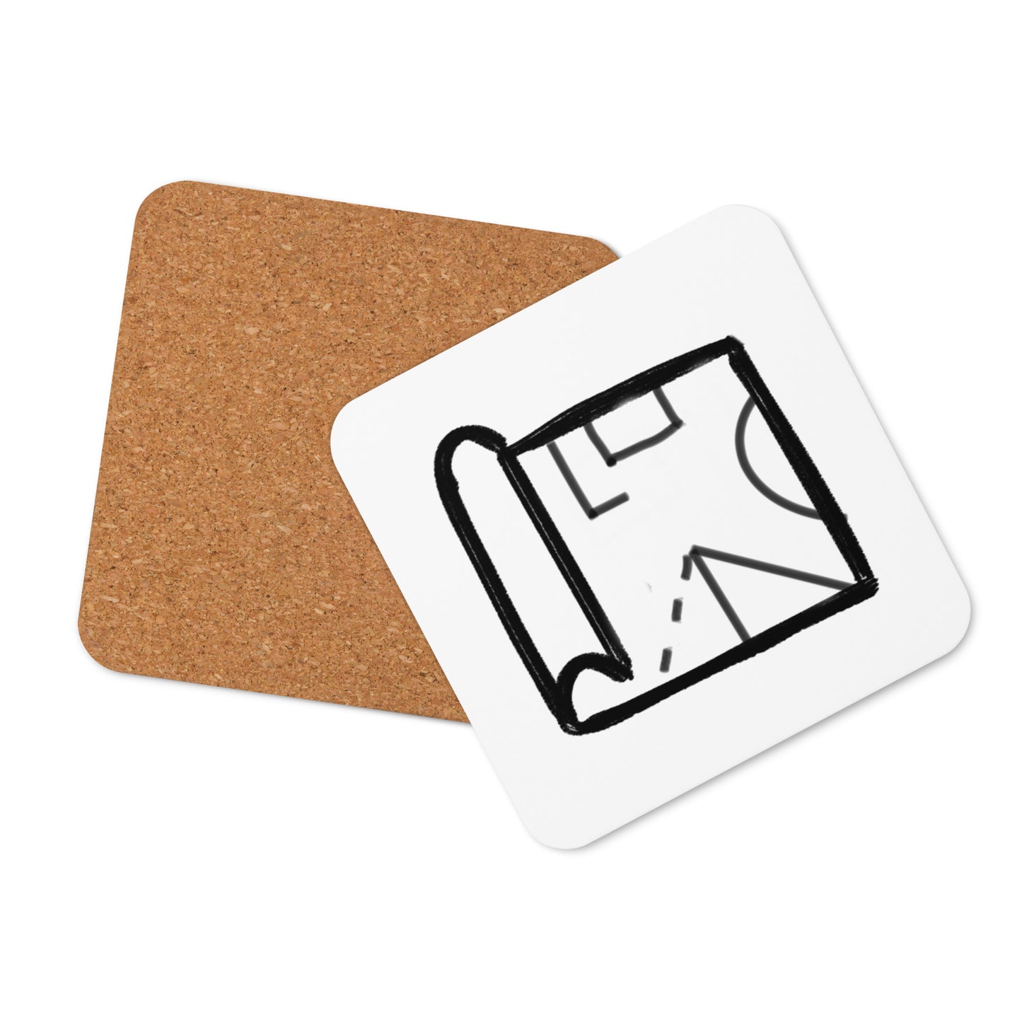 Vision cork-back coaster