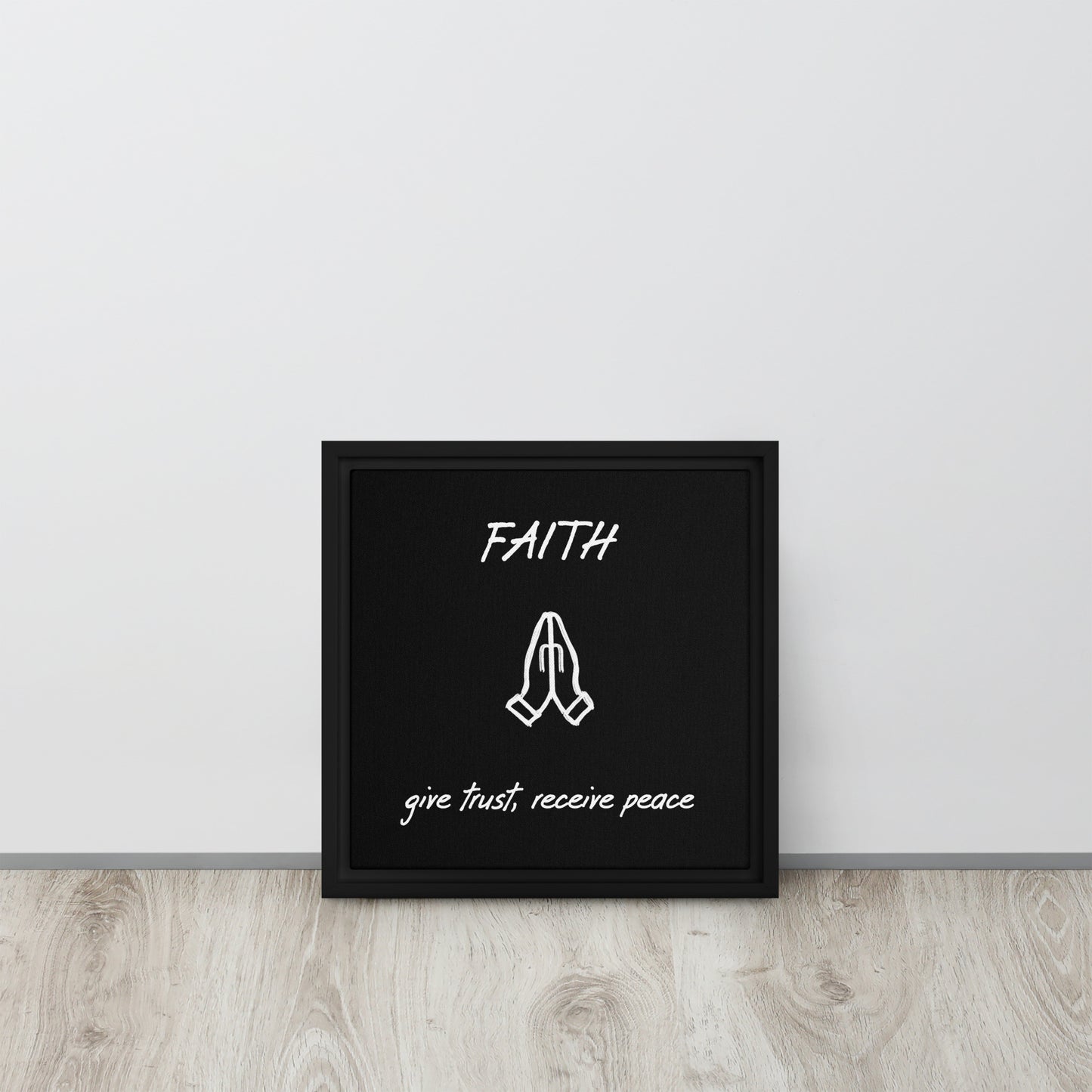 Faith framed canvas