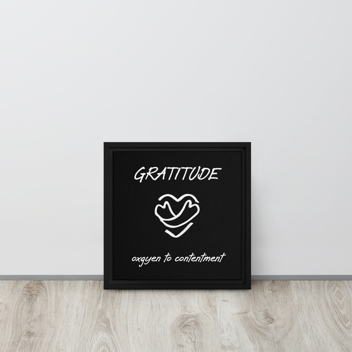 Gratitude framed canvas