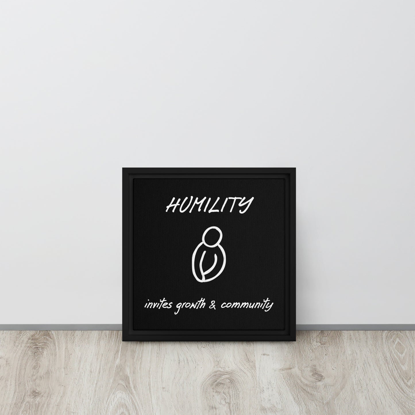 Humility framed canvas