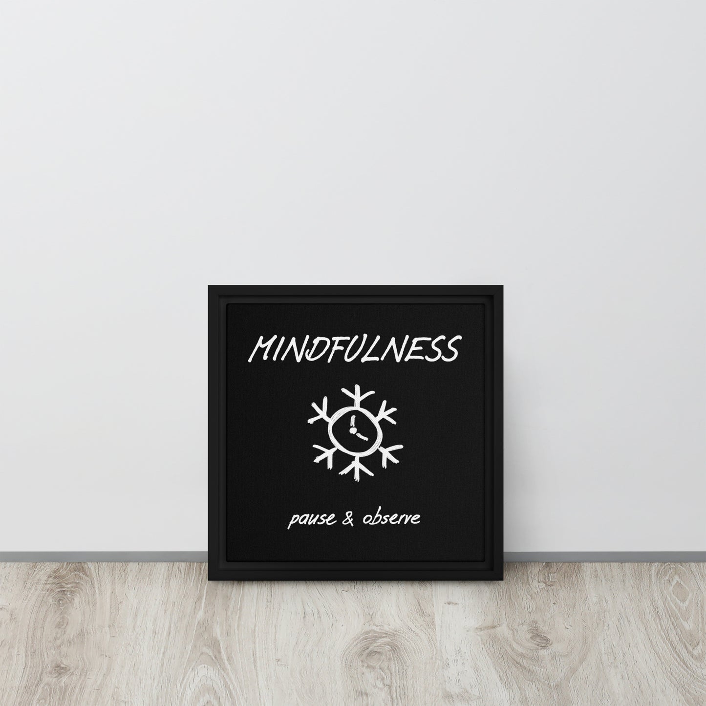 Mindfulness framed canvas