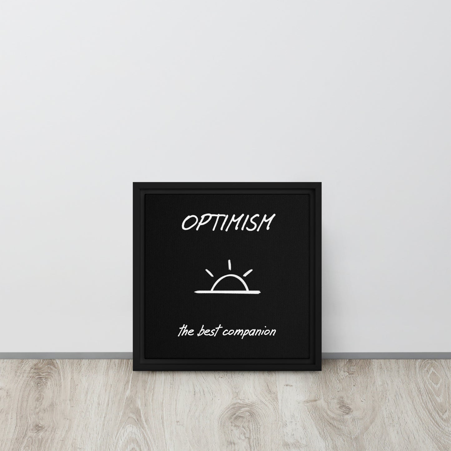 Optimism framed canvas