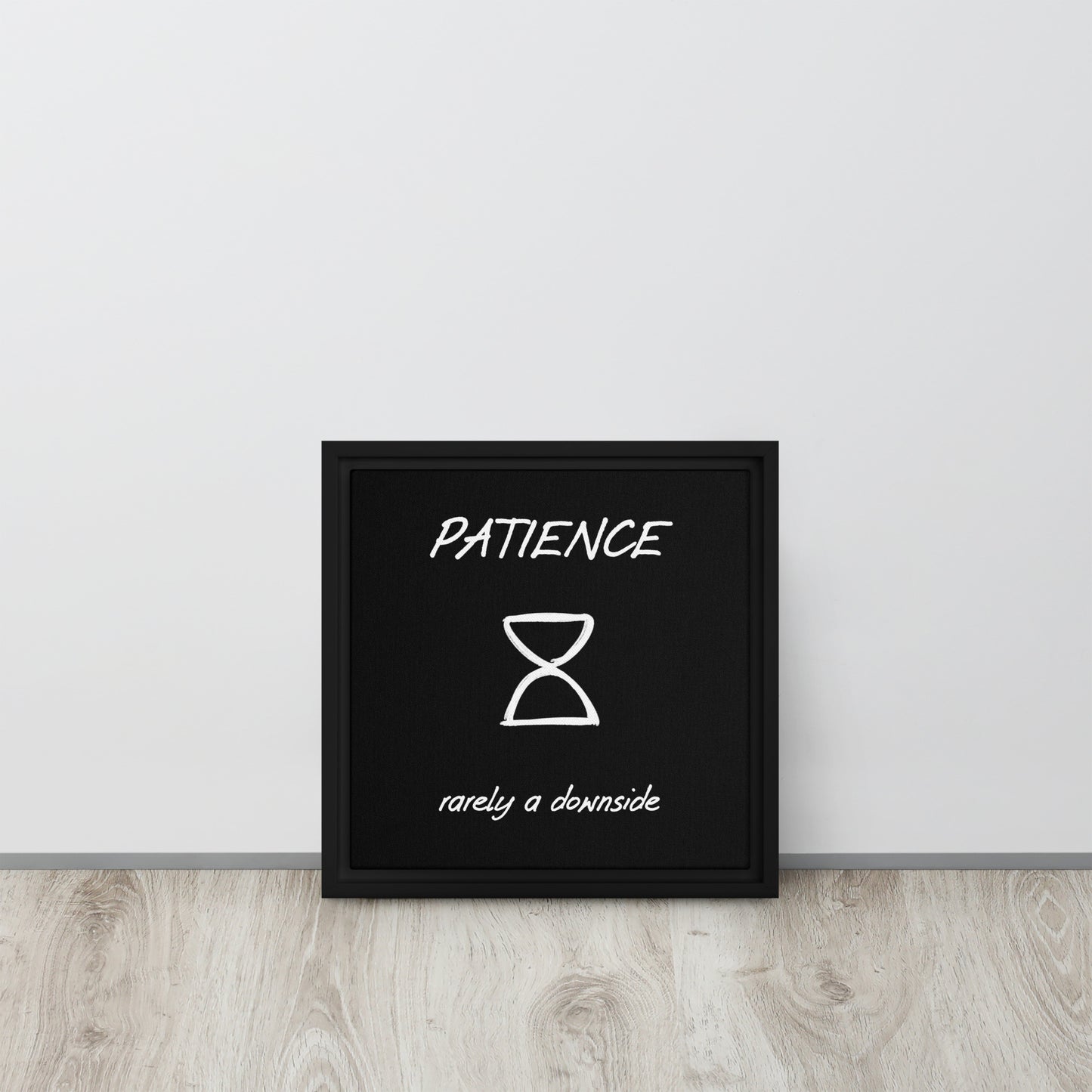 Patience framed canvas