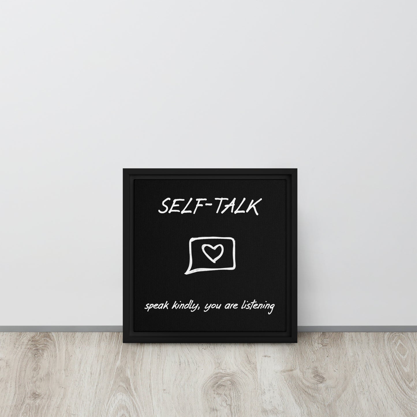 Self-talk framed canvas