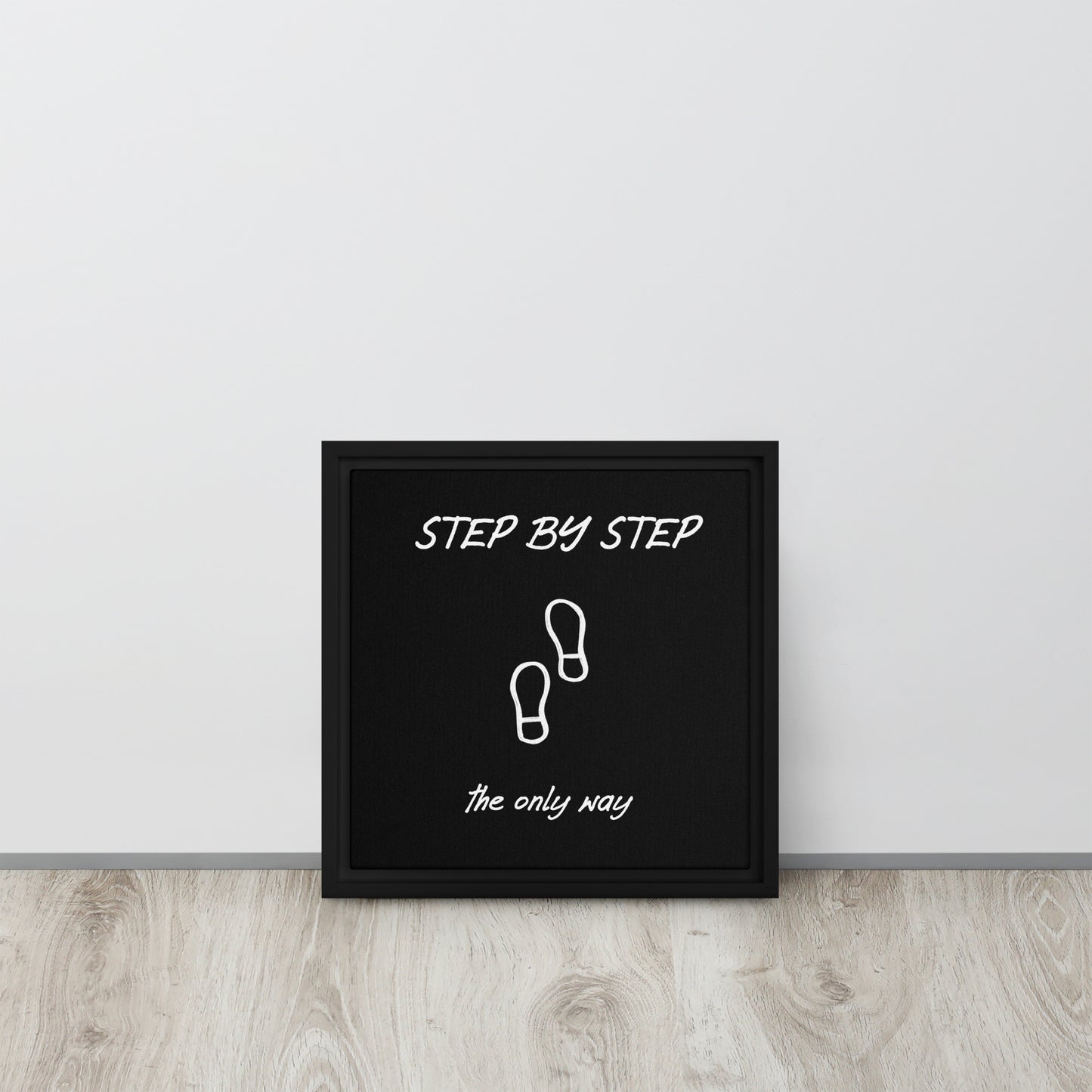 Step by step framed canvas