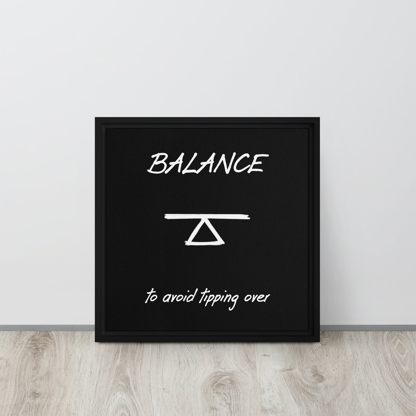 Balance framed canvas