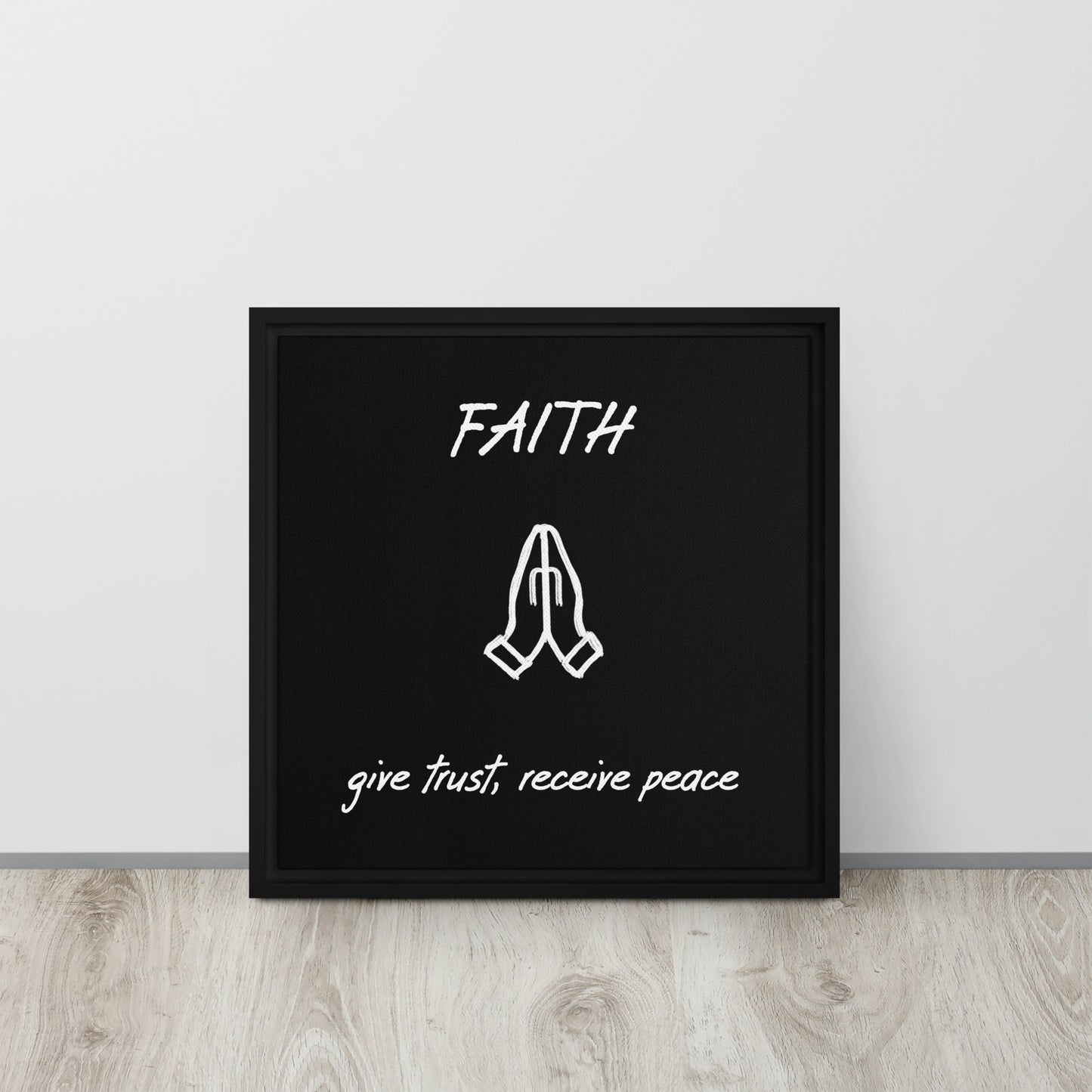 Faith framed canvas