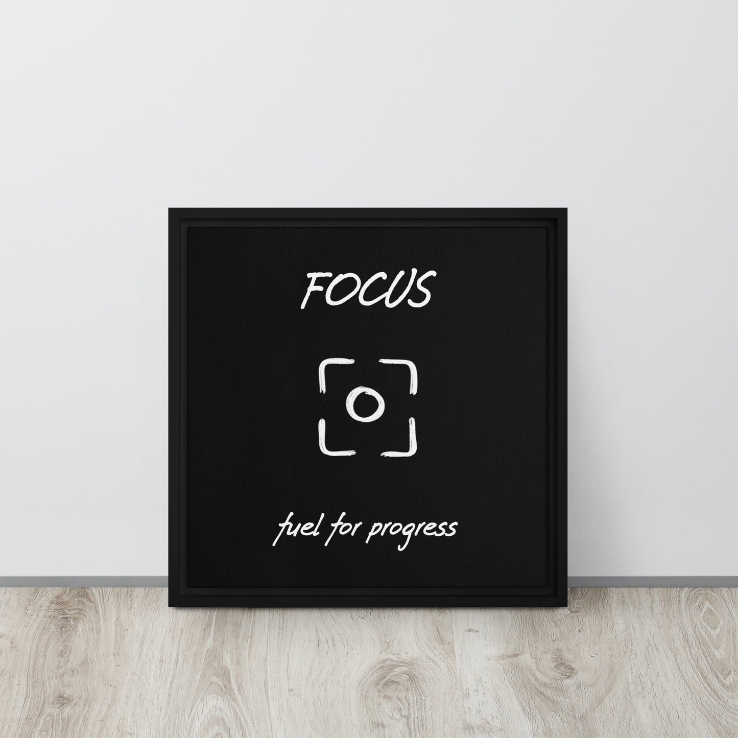 Focus framed canvas