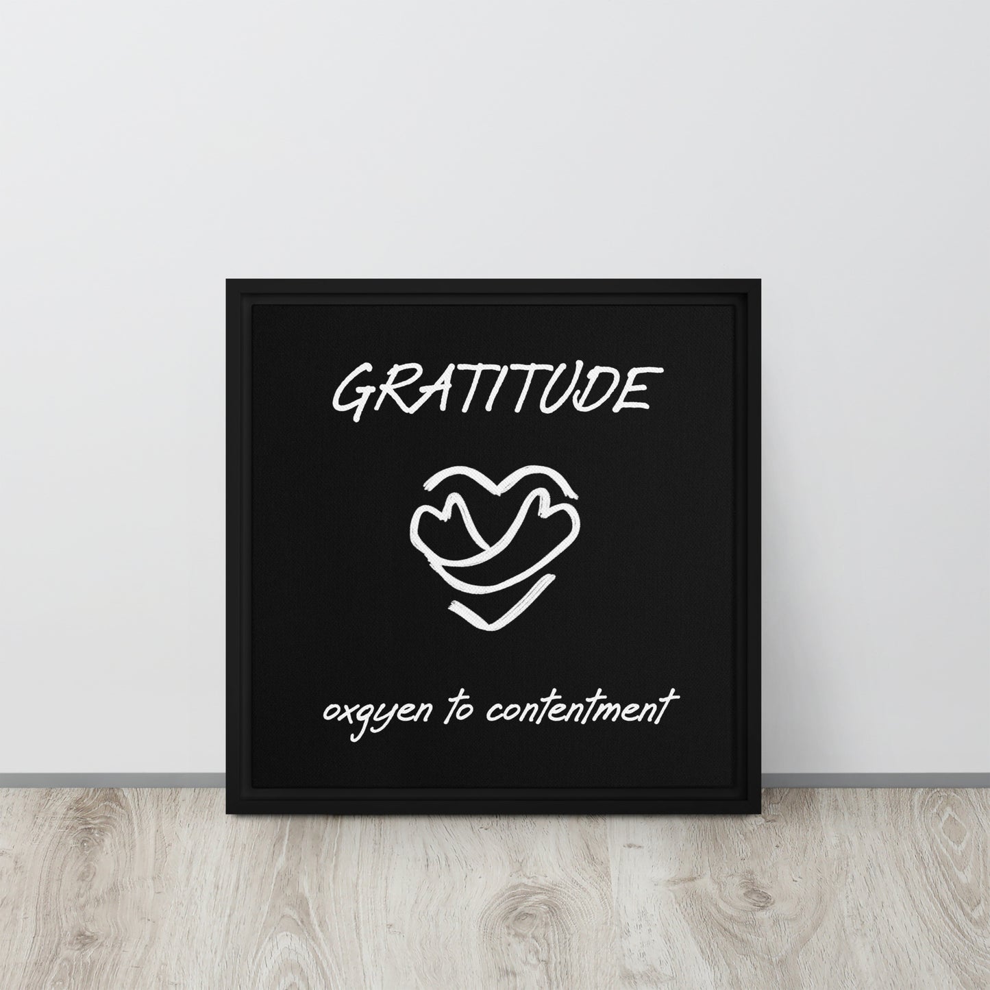 Gratitude framed canvas