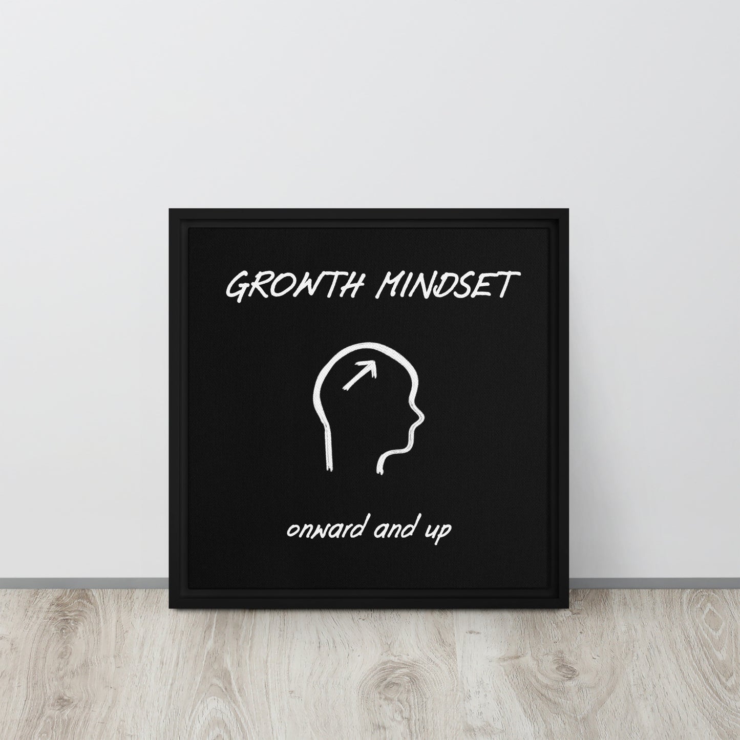 Growth mindset framed canvas