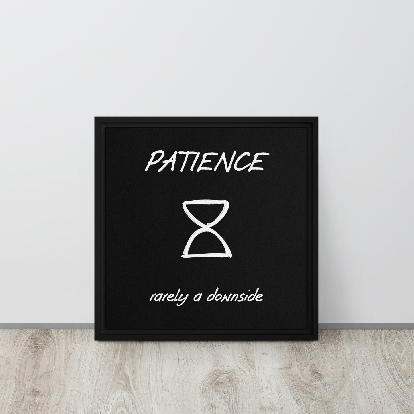 Patience framed canvas