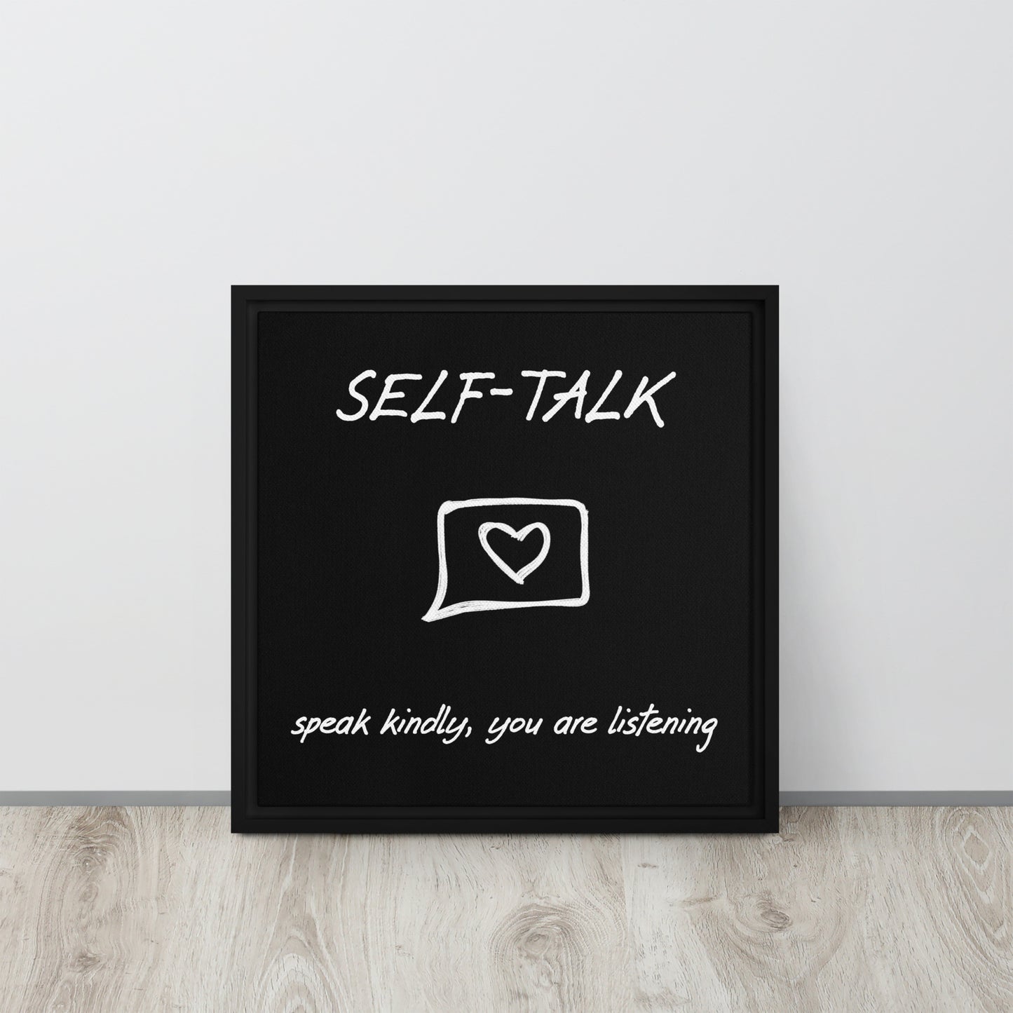 Self-talk framed canvas