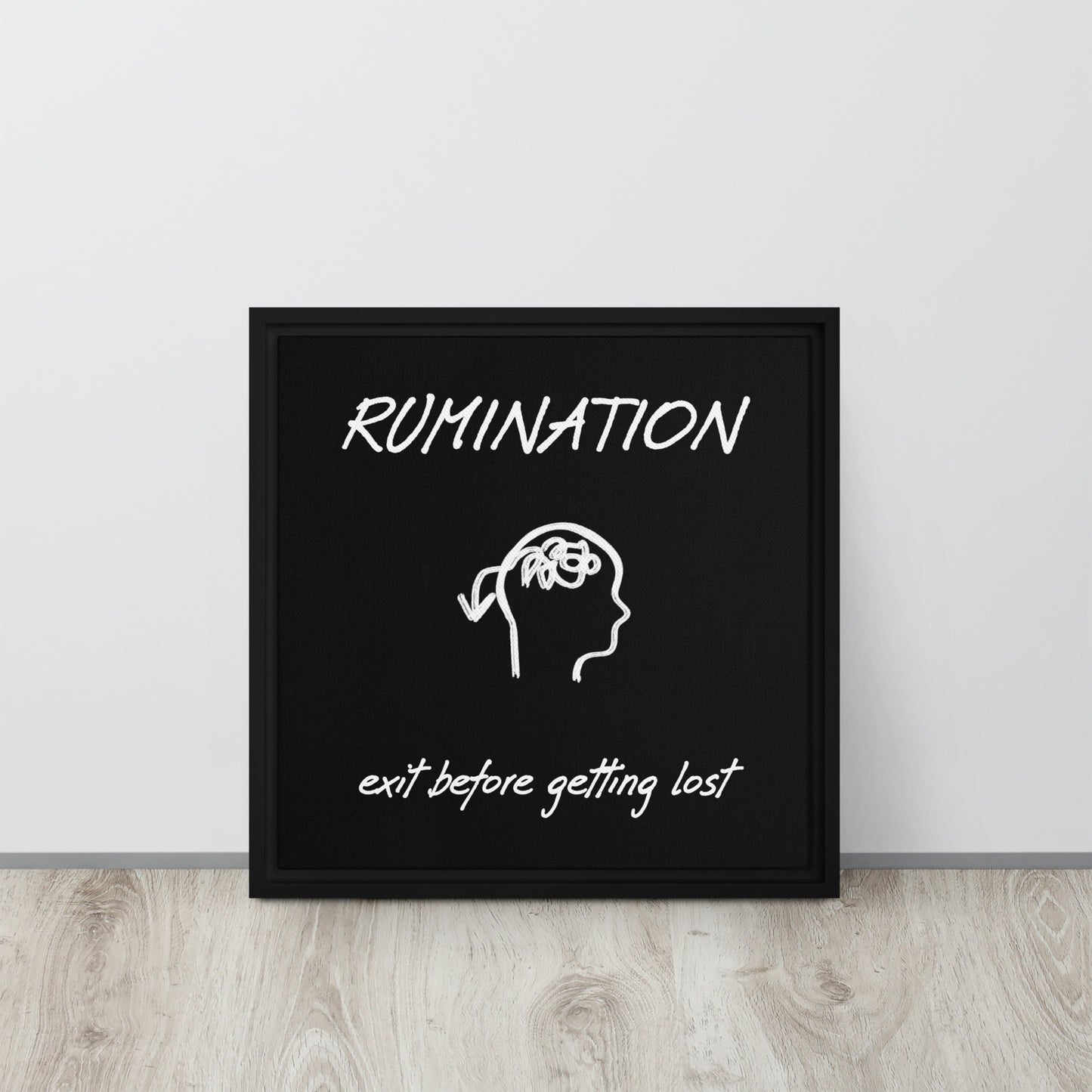 Rumination framed canvas