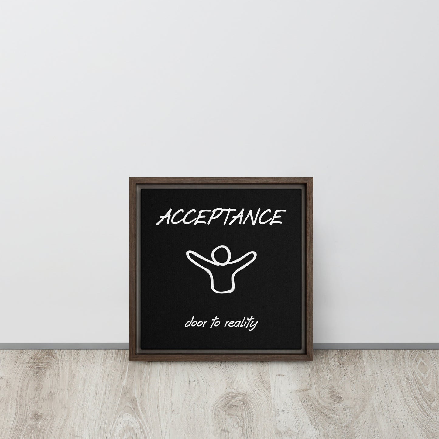 Acceptance framed canvas