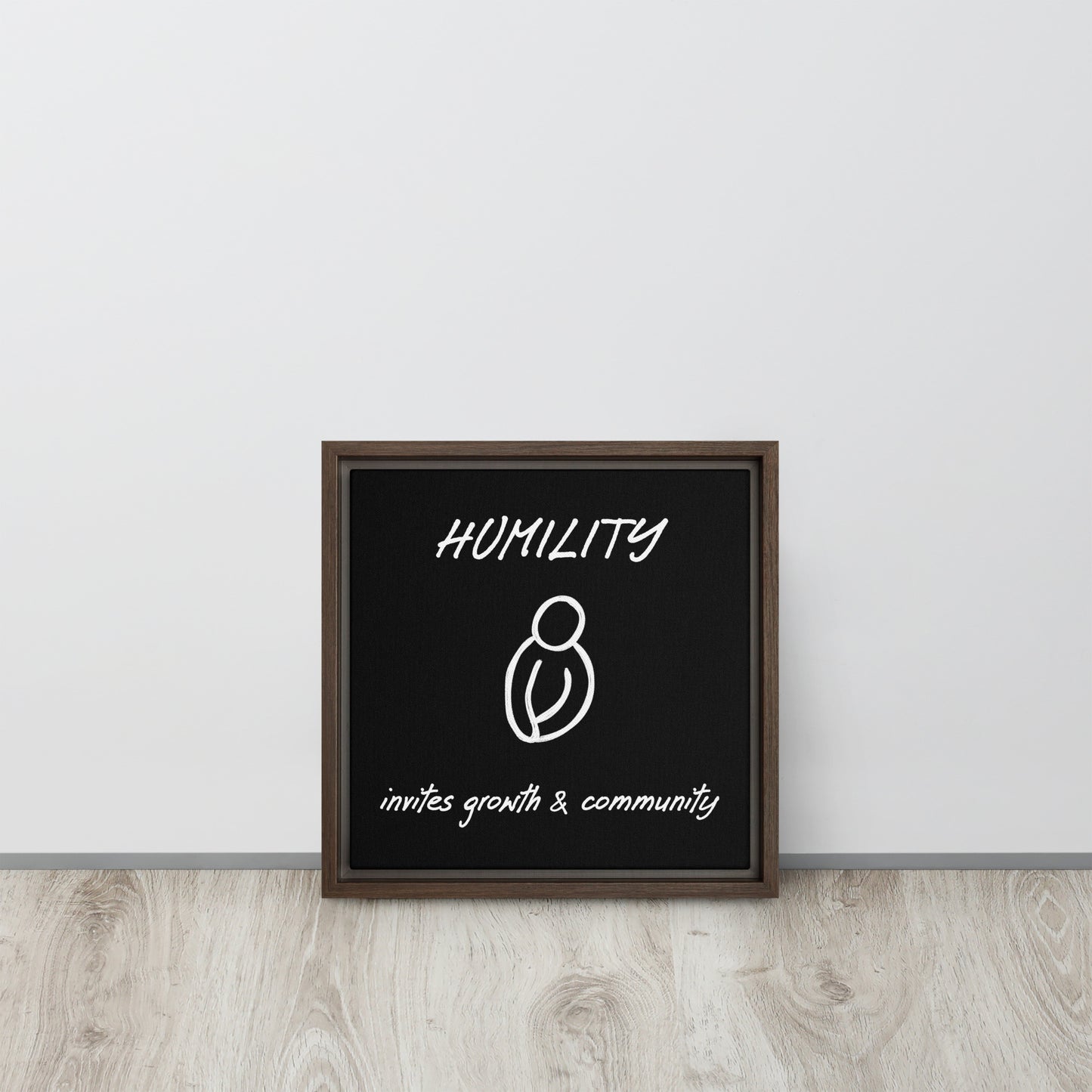 Humility framed canvas