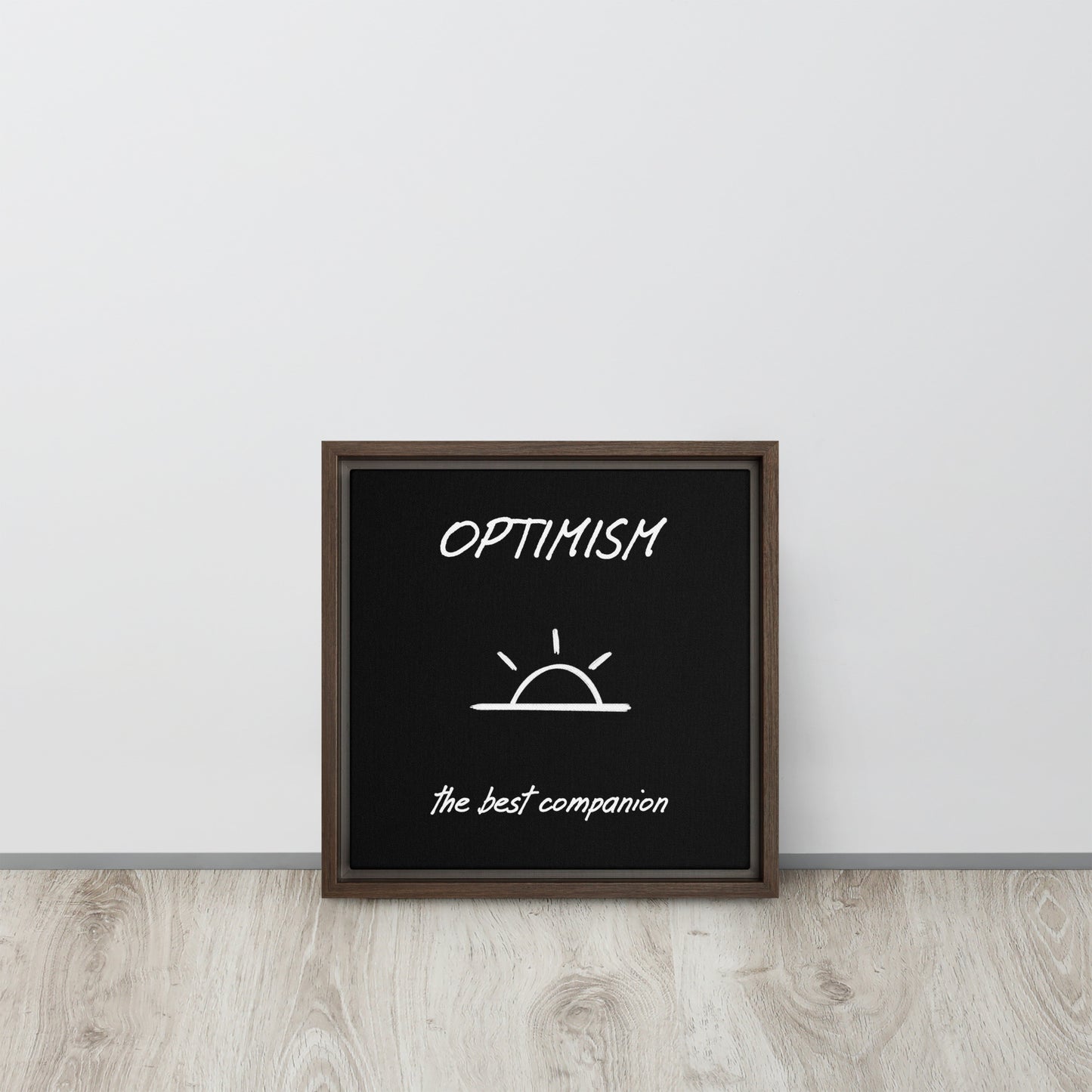 Optimism framed canvas