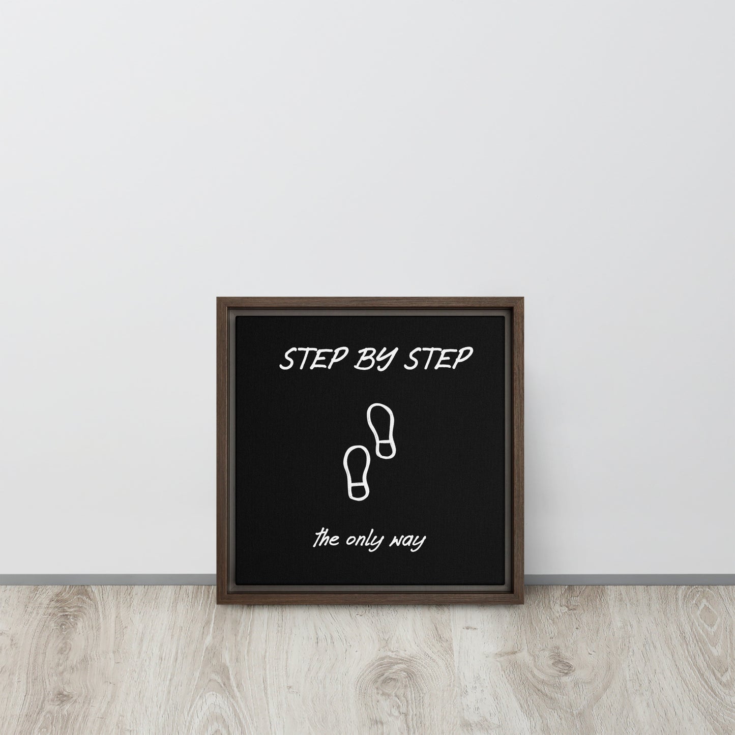 Step by step framed canvas