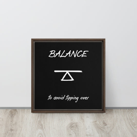 Balance framed canvas