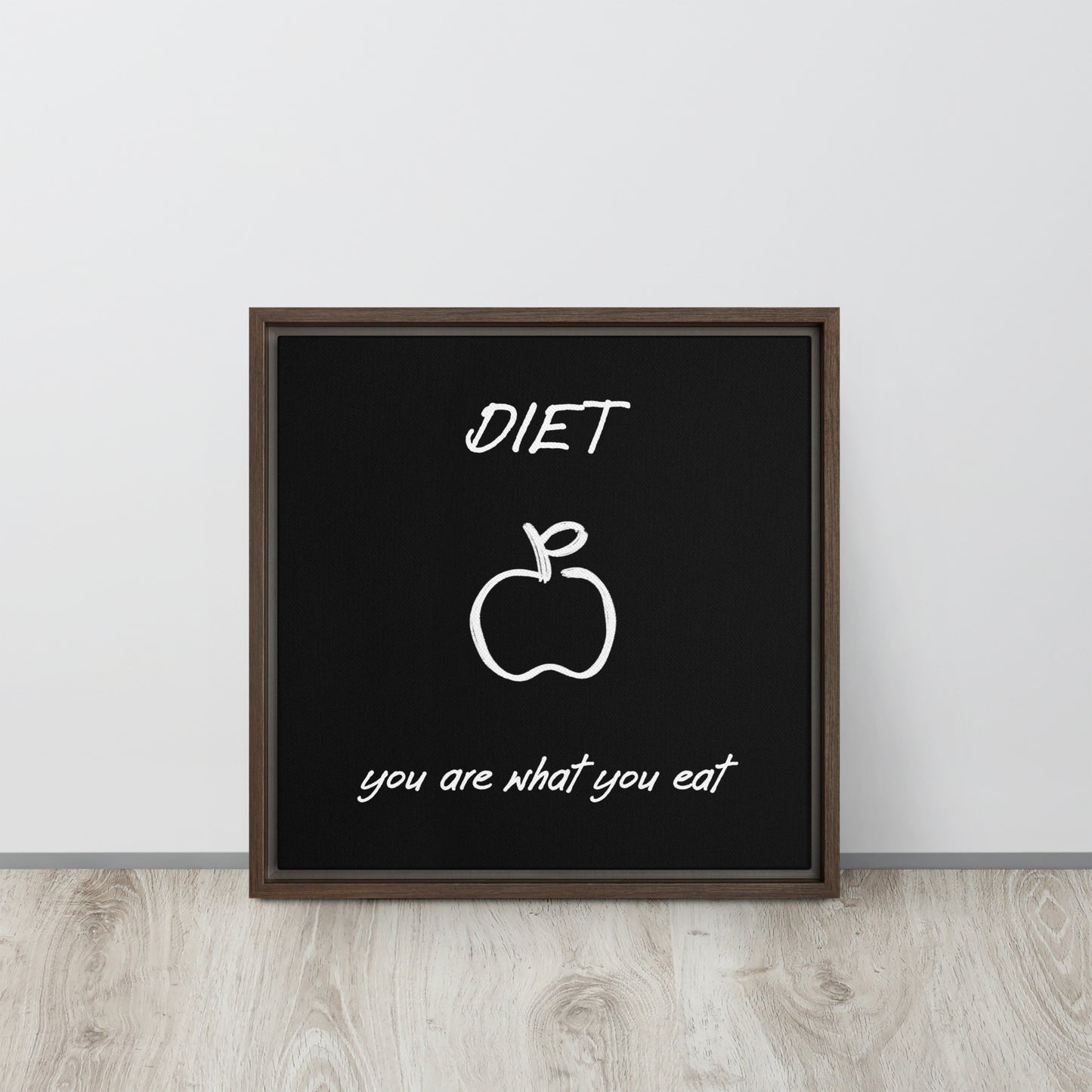 Diet framed canvas