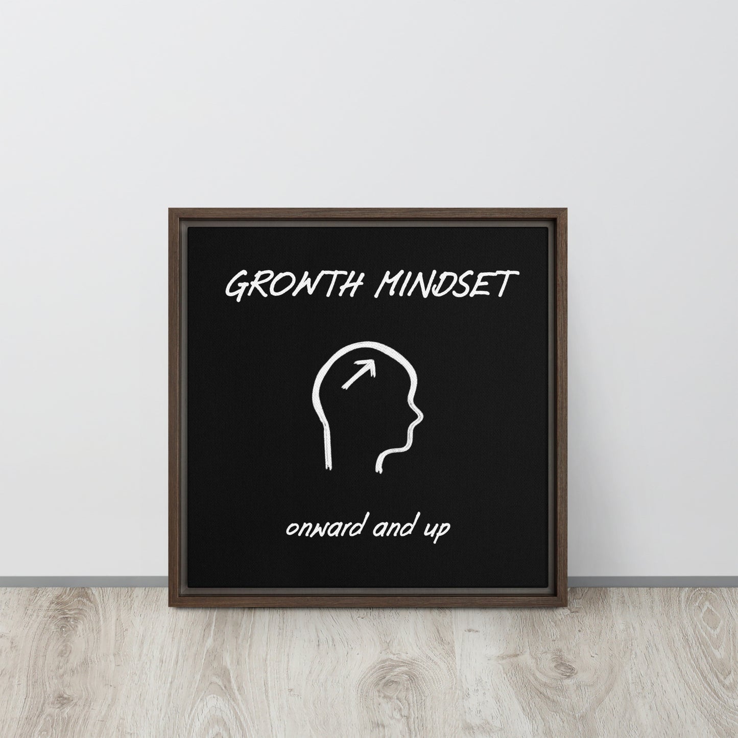 Growth mindset framed canvas