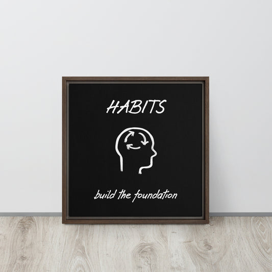 Habits framed canvas