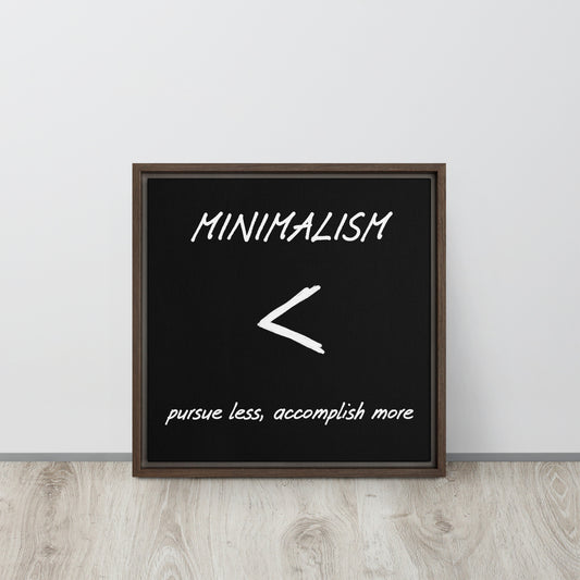 Minimalism framed canvas