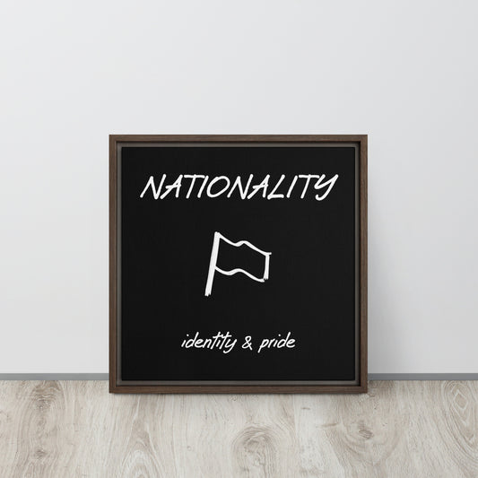 Nationality framed canvas