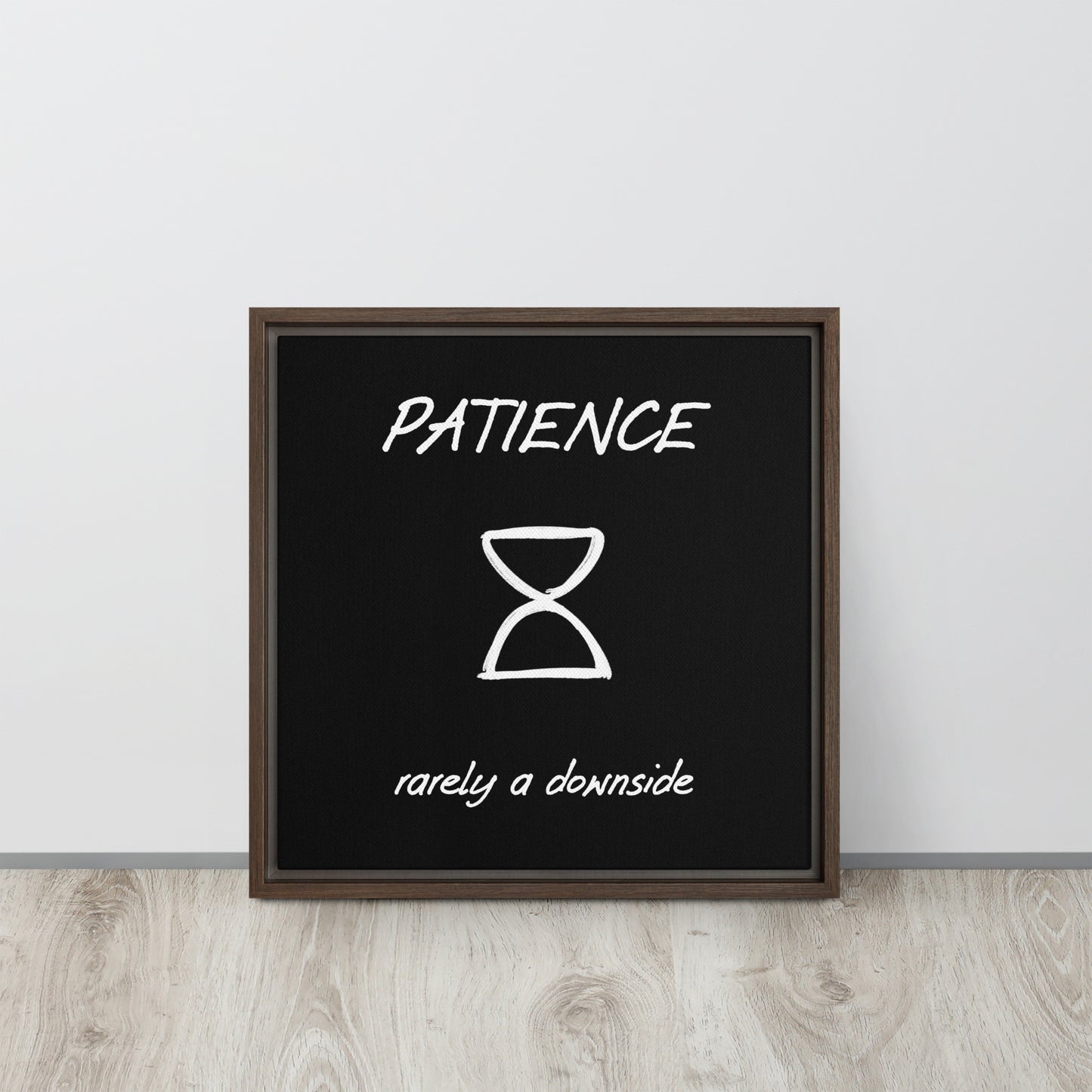 Patience framed canvas