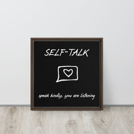 Self-talk framed canvas