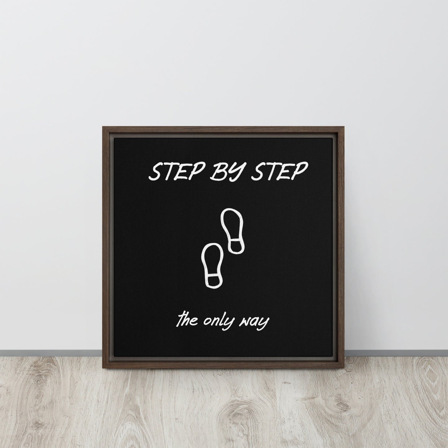 Step by step framed canvas