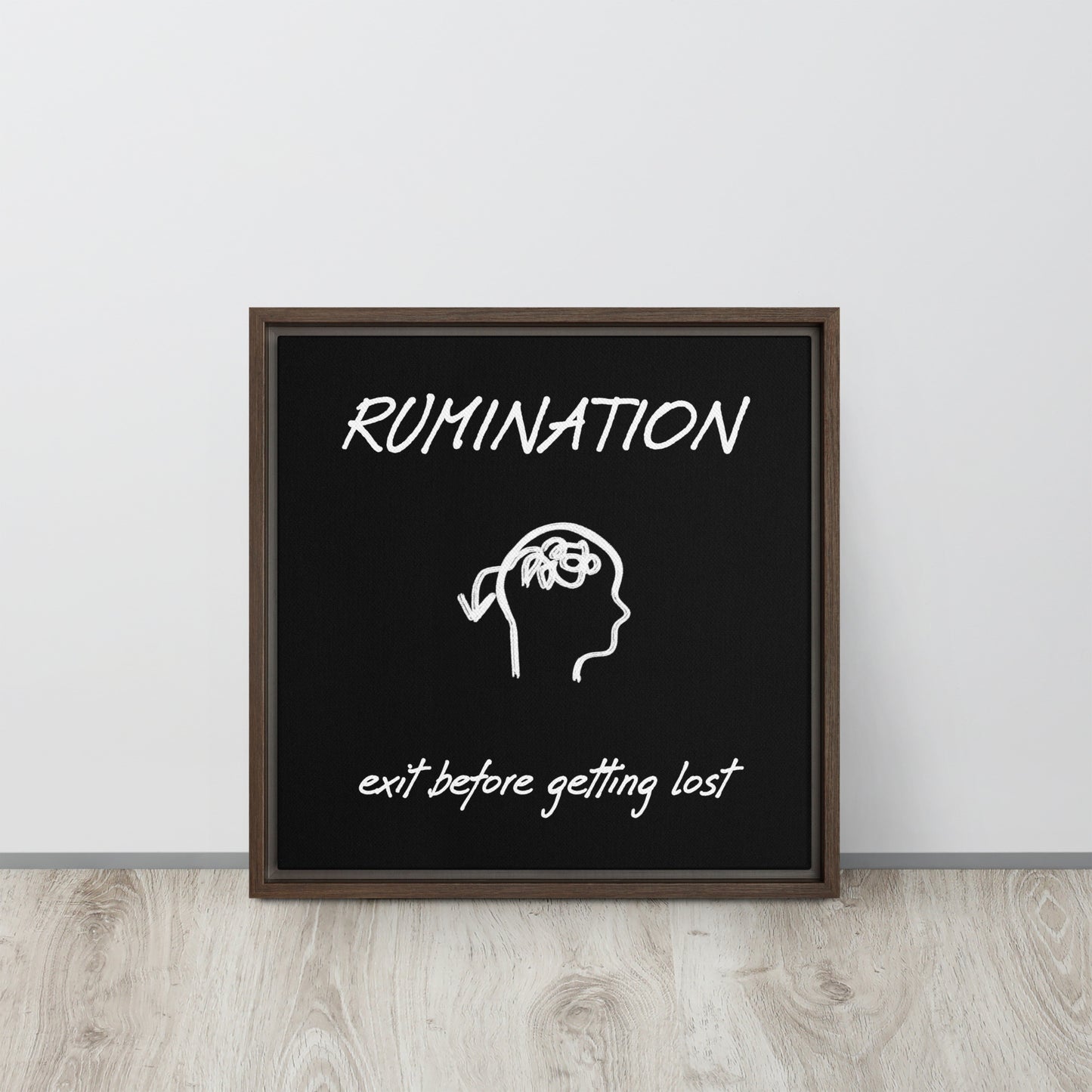 Rumination framed canvas