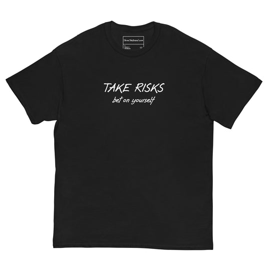 Take risks men's classic tee