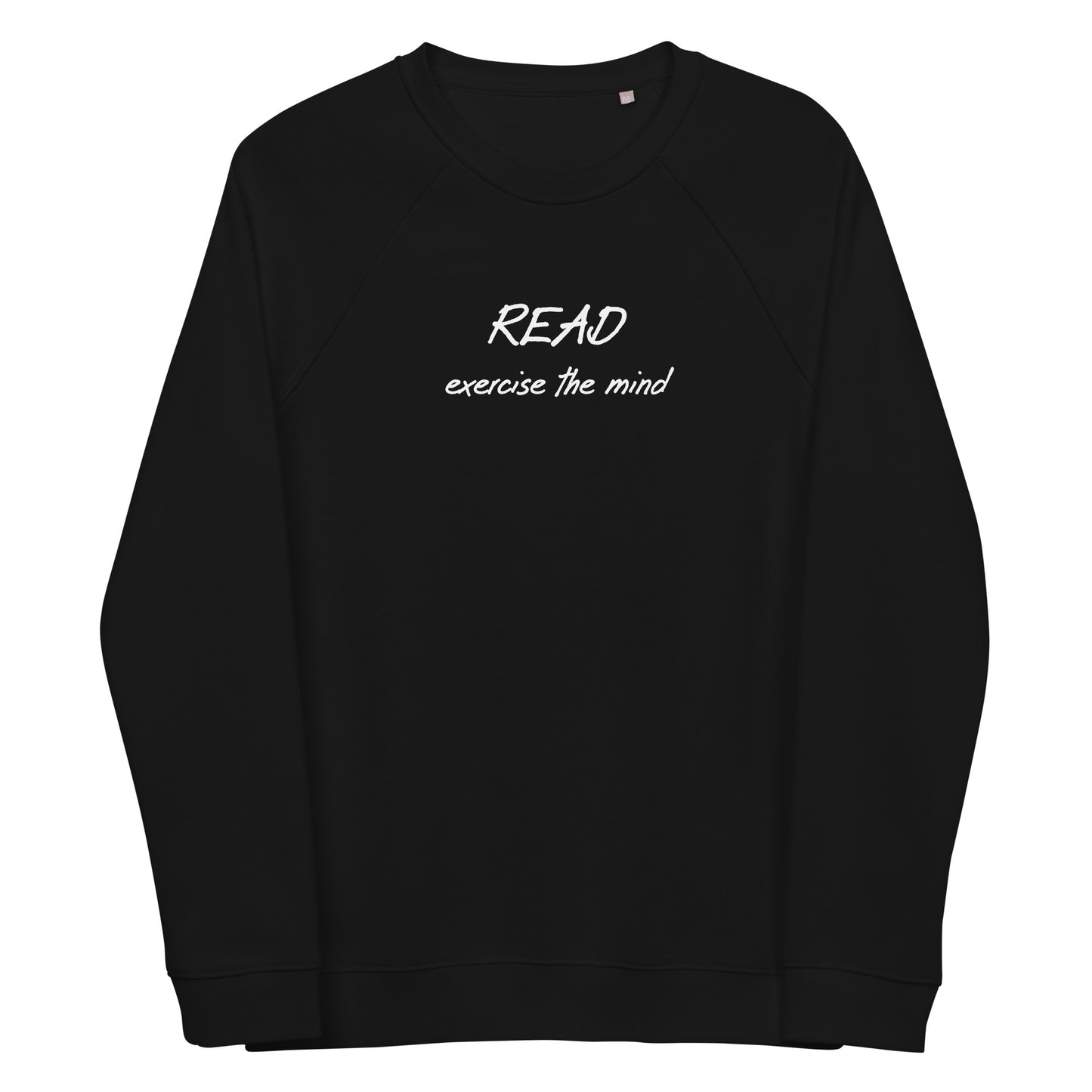 Read unisex organic raglan sweatshirt