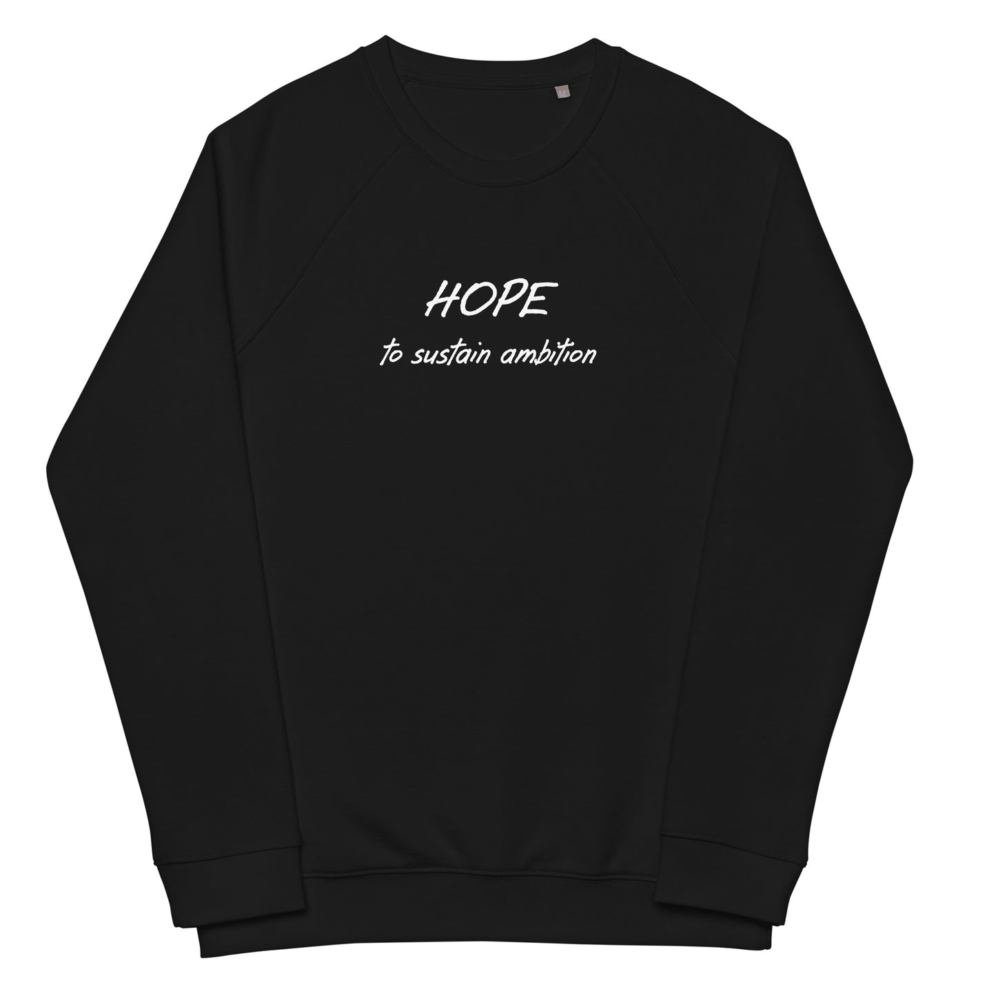 Hope unisex organic raglan sweatshirt