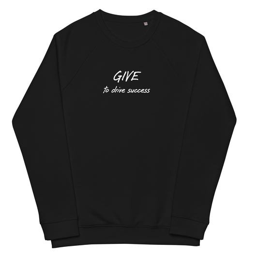 Give unisex organic raglan sweatshirt