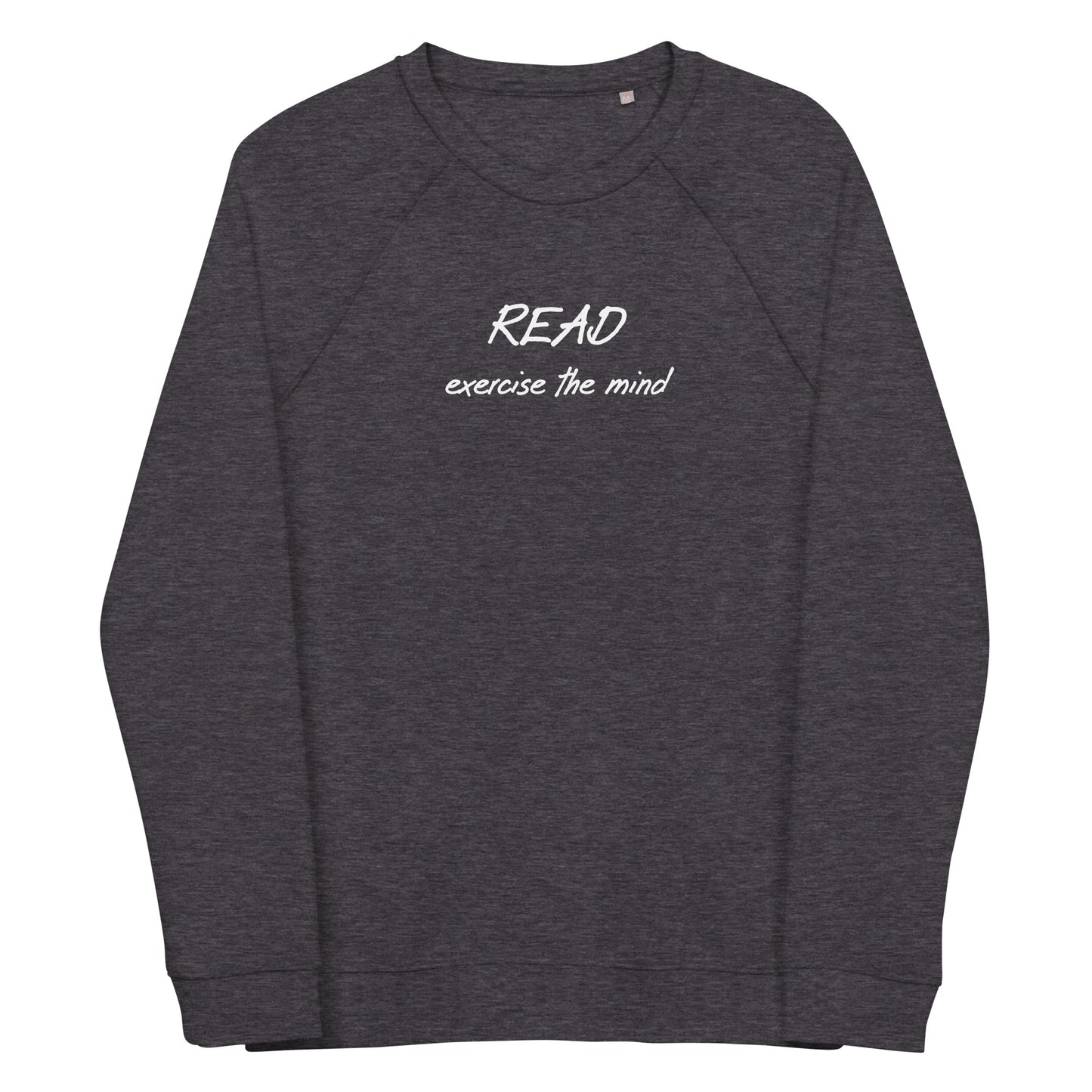 Read unisex organic raglan sweatshirt