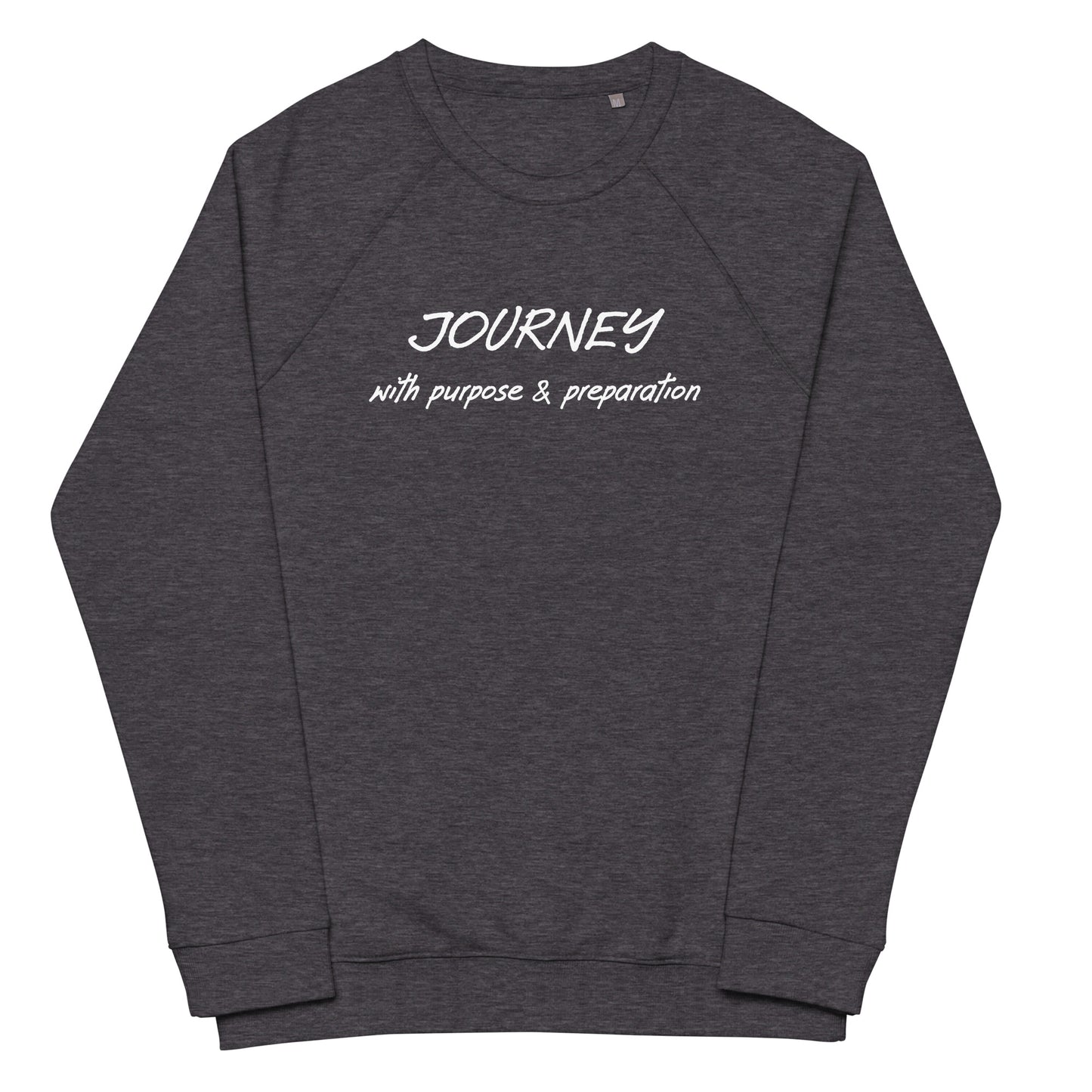 Journey unisex organic raglan sweatshirt